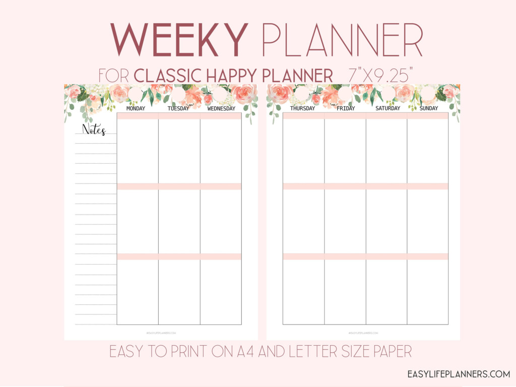 Happy Planner Free Printable Pages Floral Paper Trail Design Happy 