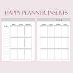 Happy Planner Inserts Printable Weekly Insert Weekly Planner Etsy