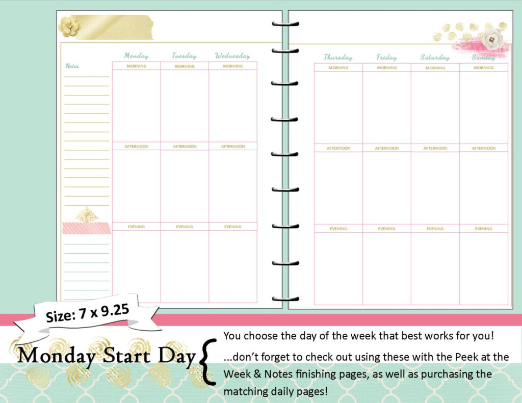 Happy Planner PRINTABLE Weekly Planner Inserts Refills PDF