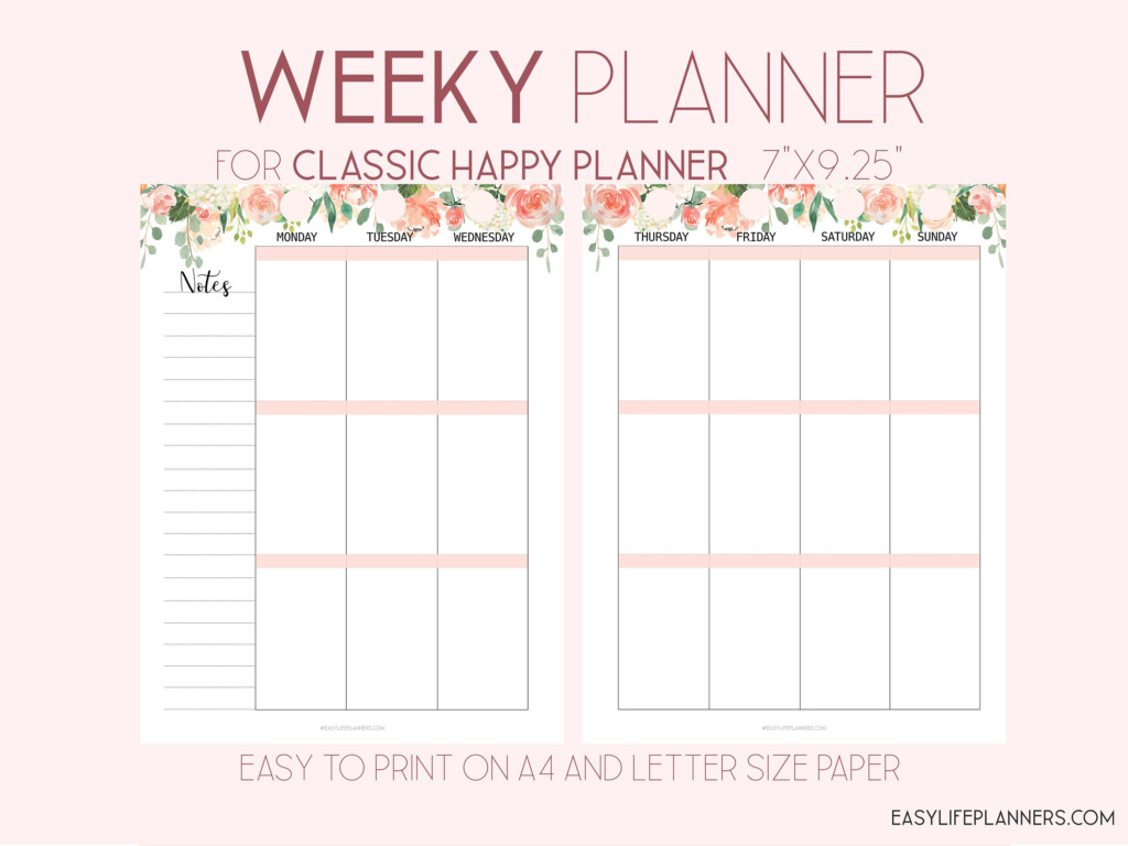 Happy Planner Vertical Layout Printable Printable Word Searches