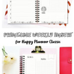 Happy Planner Weekly Insert Horizontal Layout Classic Happy Planner Printable Undated Weekly