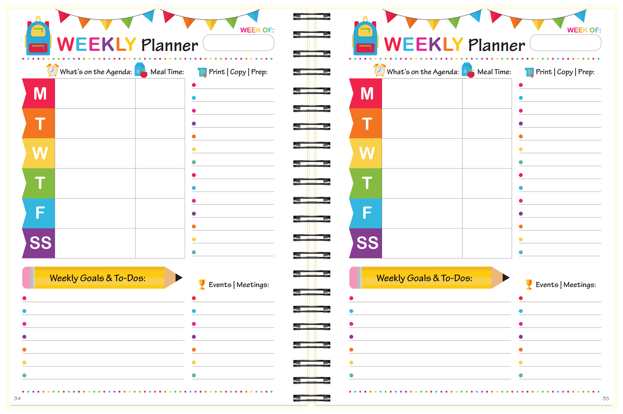 Homeschool Planner Free Printable Homeschool Weekly Planner With