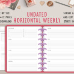 Horizontal Layout Weekly Planner Classic Happy Planner Etsy