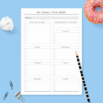 Inspiring Weekly Goal Planner Template Printable Pdf Weekly Goal