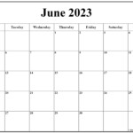 June 2023 Monday Calendar Monday To Sunday