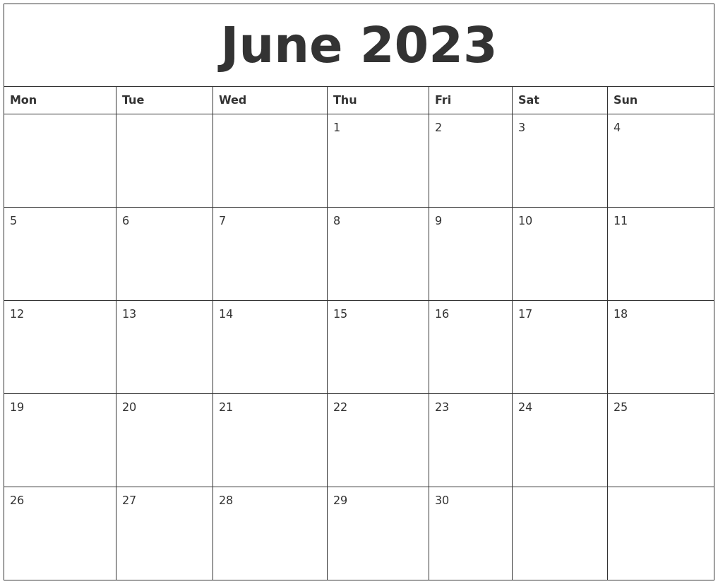 June 2024 Printable Calenders