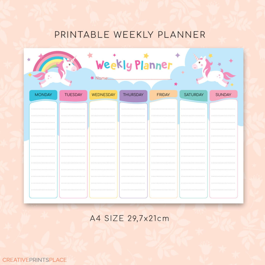 Kids Weekly Planner Free Printable Kids Weekly Planner Free Printable 