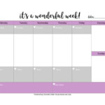 Landscape Weekly Planner Page