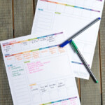 Management Weekly Planner Template Printable Balancing Home