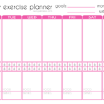 Merryprintables Free Weekly Exercise Planner