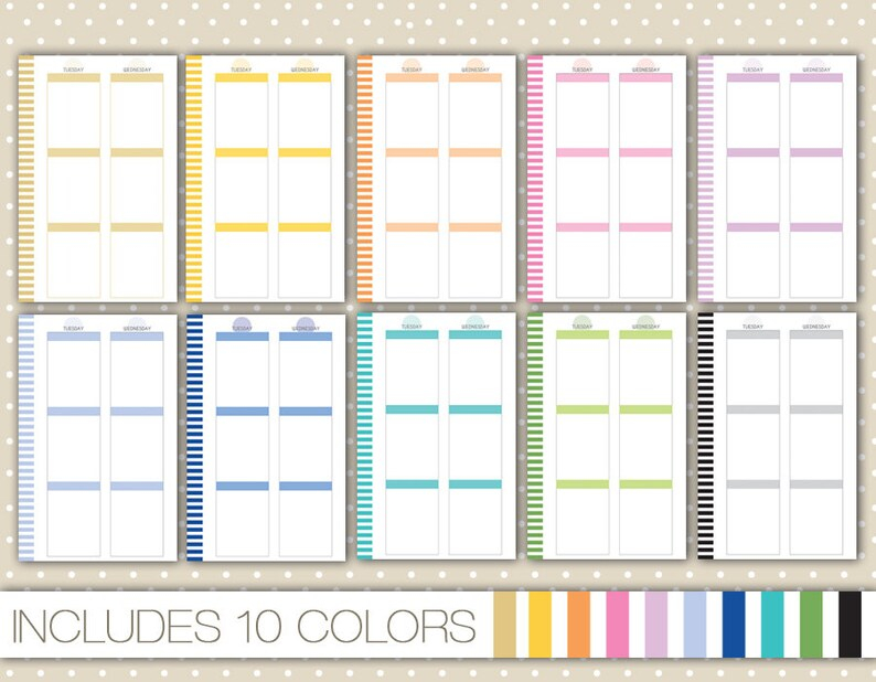 Mini Happy Planner Printable Undated Weekly Planner On 4 Pages Etsy