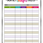 Monthly Budget Planner PRINTABLE Caribbean Crazy Color Etsy Weekly