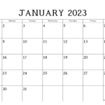 Monthly Calendar 2023 Get Calendar 2023 Update