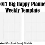 New 2017 Big Happy Planner Weekly Layout Template Printable