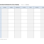 New Weekly Class Schedule Template xls xlsformat xlstemplates