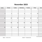 November 2023 Free Calendar Tempplate Free calendar template