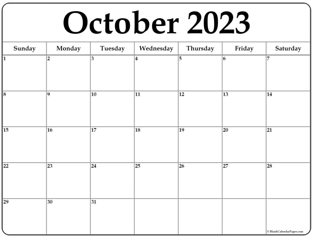 October 2024 Calendar Free Printable Calendar