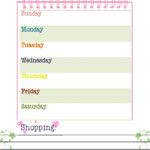 Our Way To Learn Weekly Menu Planner free Printable