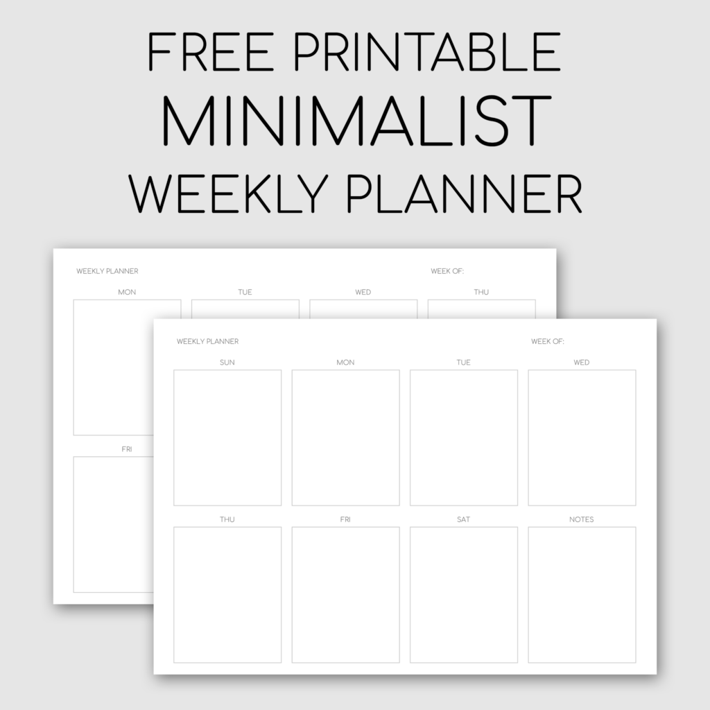 Paper Tree Branch Weekly Planner Printable Sheet Minimalist And Simple Not Dated DIGITAL 