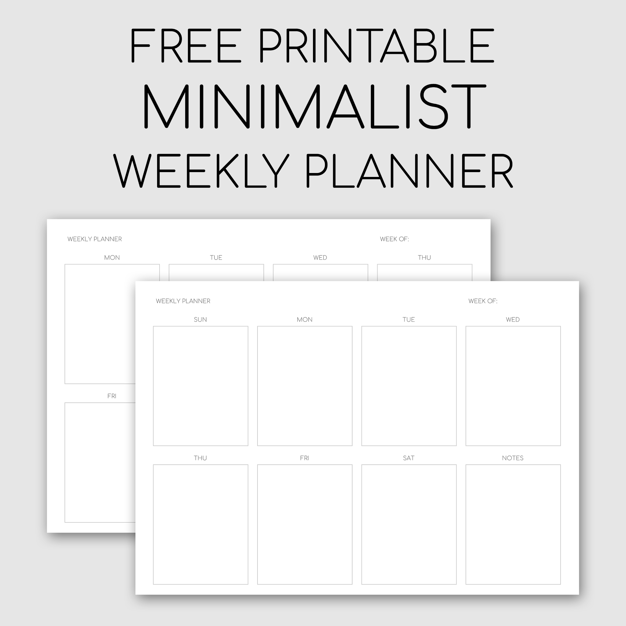 Paper Tree Branch Weekly Planner Printable Sheet Minimalist And Simple Not Dated DIGITAL 