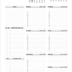 Pdf Free Downloadable Weekly Planner Weekly Planner