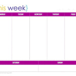 Perfect Printable 1 Week Schedule Get Your Calendar Printable