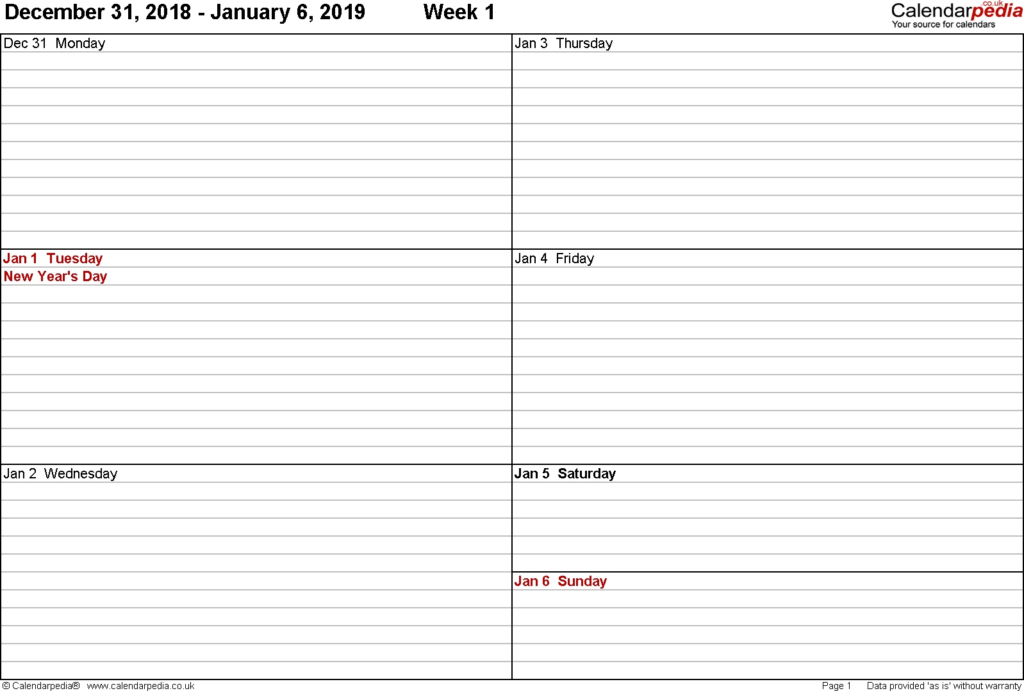 Pin By Mssmith On Printables Downloads Weekly Planner Free 4 Weekly 