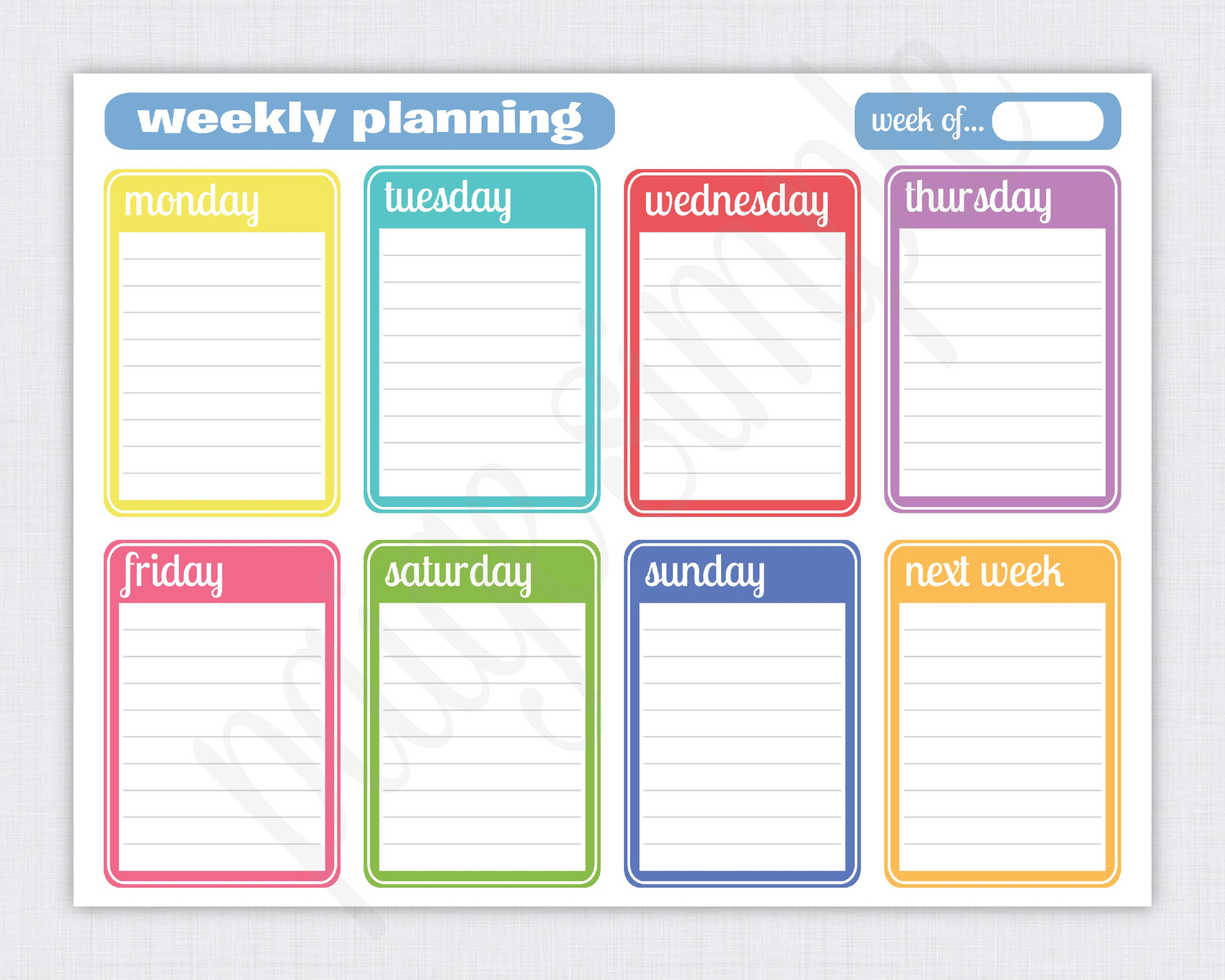 Pin By Mssmith On Printables Downloads Weekly Planner Free 