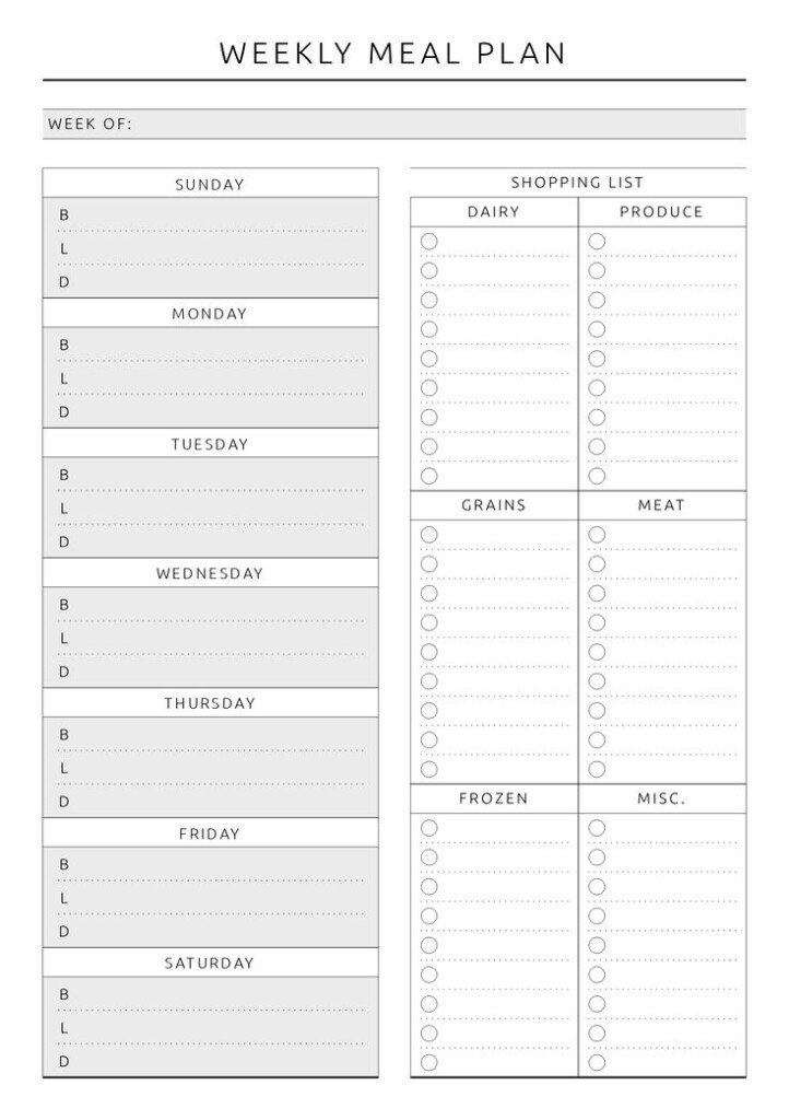 Pin On Meal Planners