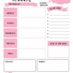 Pink Weekly Planner Printable In 2020 Kids Weekly Planner Weekly