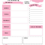 Pink Weekly Planner Printable Woo Jr Kids Activities Free Weekly