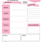 Pink Weekly Planner Printable Woo Jr Kids Activities In 2020 Free