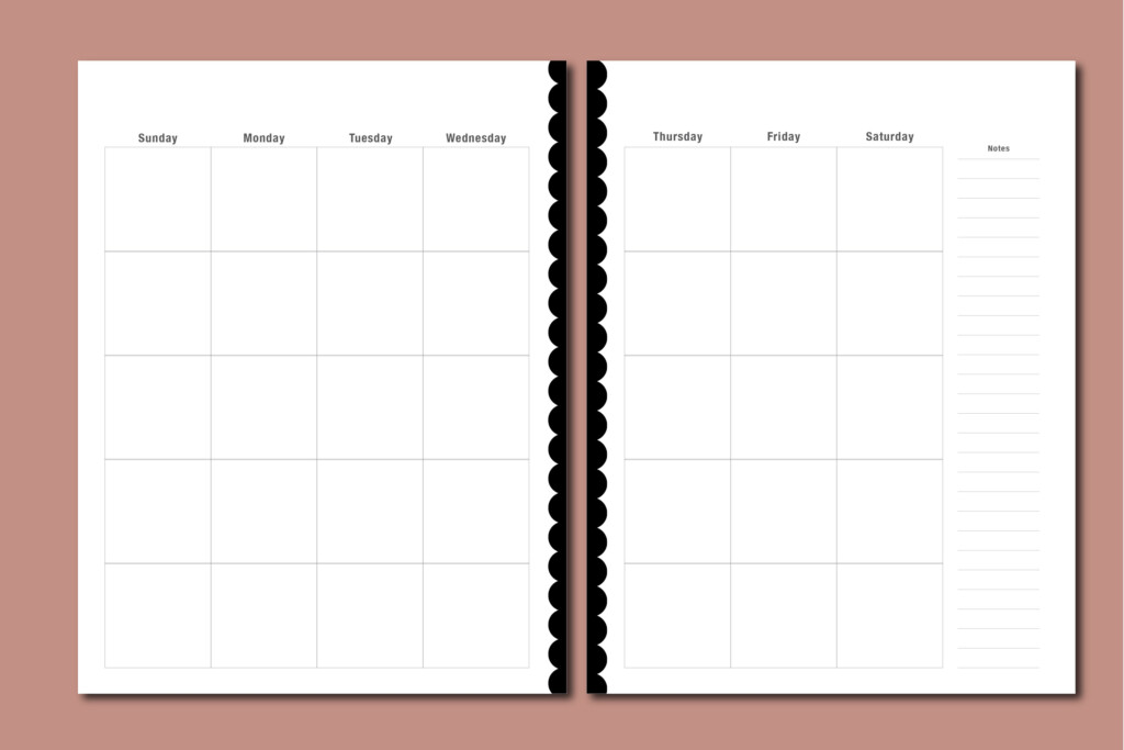 Planner Printable Vertical Day Column Weekly Agenda 346768 