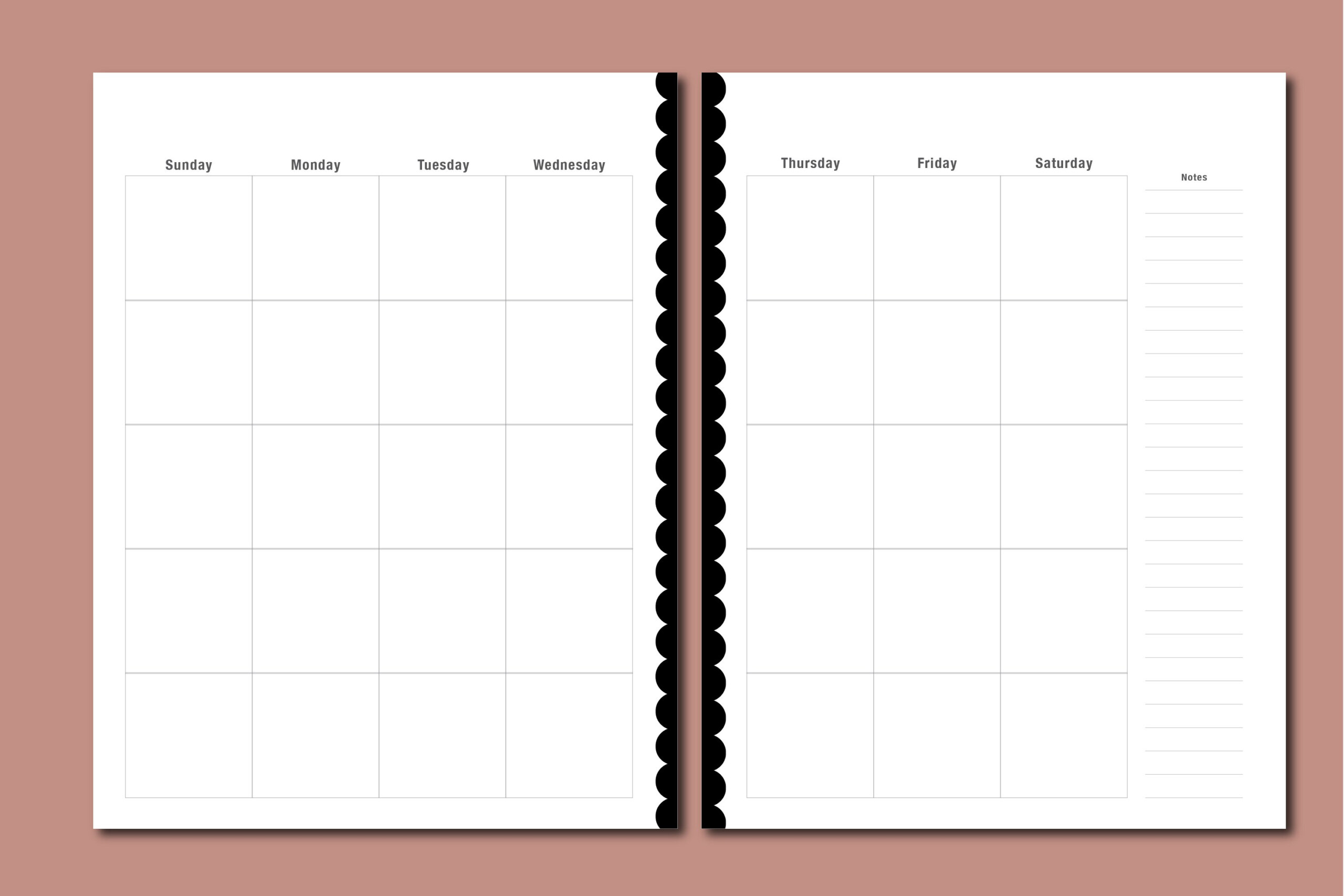 Planner Printable Vertical Day Column Weekly Agenda 346768 