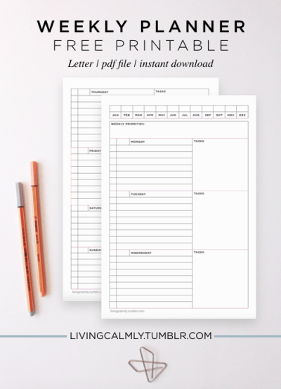 Popular Weekly Planner Printable Tumblr Image Desain Interior Exterior