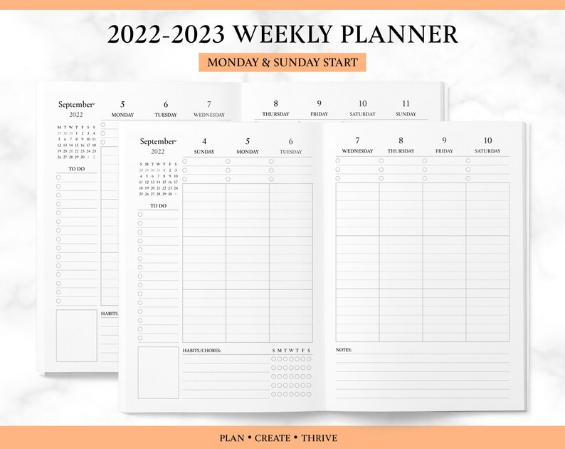 Printable 2024 Vertical Weekly Planner A5 Mid Year Weekly Etsy Hong Kong