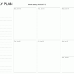 Printable 2023 Weekly Planner Auto Filled Date Template