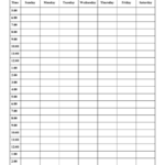 Printable 24 Hour Weekly Schedule Template Printable Free Templates