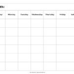 Printable 6 Week Schedule