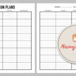 Printable 8 Subject Assignment Weekly Lesson Plan Planner Etsy Espa a