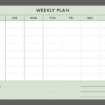 Printable A4 Basic Weekly Planner II Weekly Planner Planner Quote