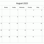 Printable August 2023 Calendar Free Printable Calendars