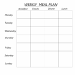 Printable Blank Weekly Meal Planner Template In PDF Word Excel