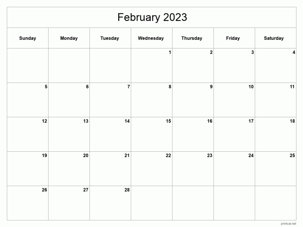 Printable February 2024 Calendar Free Printable Calendars