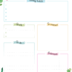 Printable Floral Week On Two Pages PDF Download Free Weekly Planner