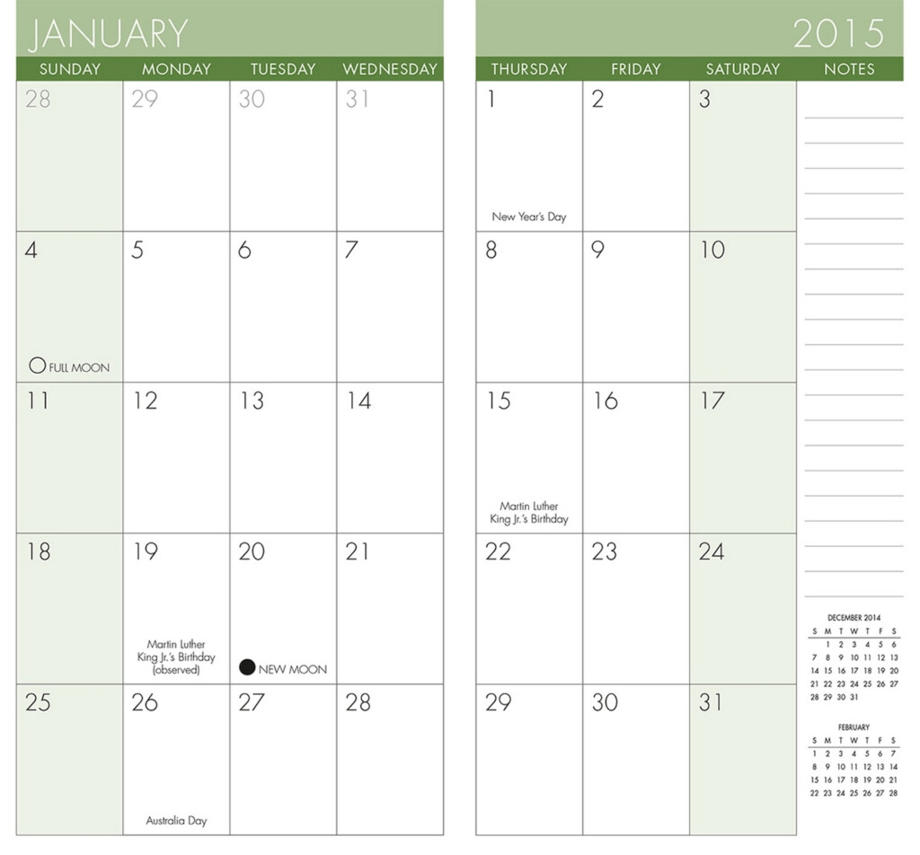 Printable Pocket Calendar