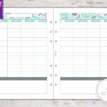 Printable Vertical Weekly On 2 Pages Planner Insert Undated