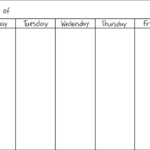 Printable Weekly Calendar Monday Thru Friday Example Calendar Printable