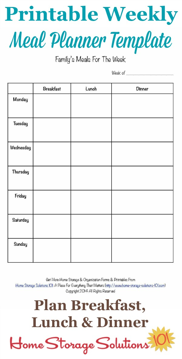 Printable Weekly Meal Planner Template Free Printable 75 Day Hard Challenge Tracker Fitness 