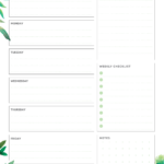 Printable Weekly Plan Checklist PDF Download Study Planner